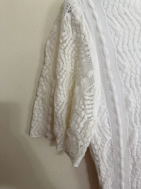 Rabbit Rabbit Rabbit Size 8 Cream Crochet-Pattern Midi Dress - Picture 9 of 12